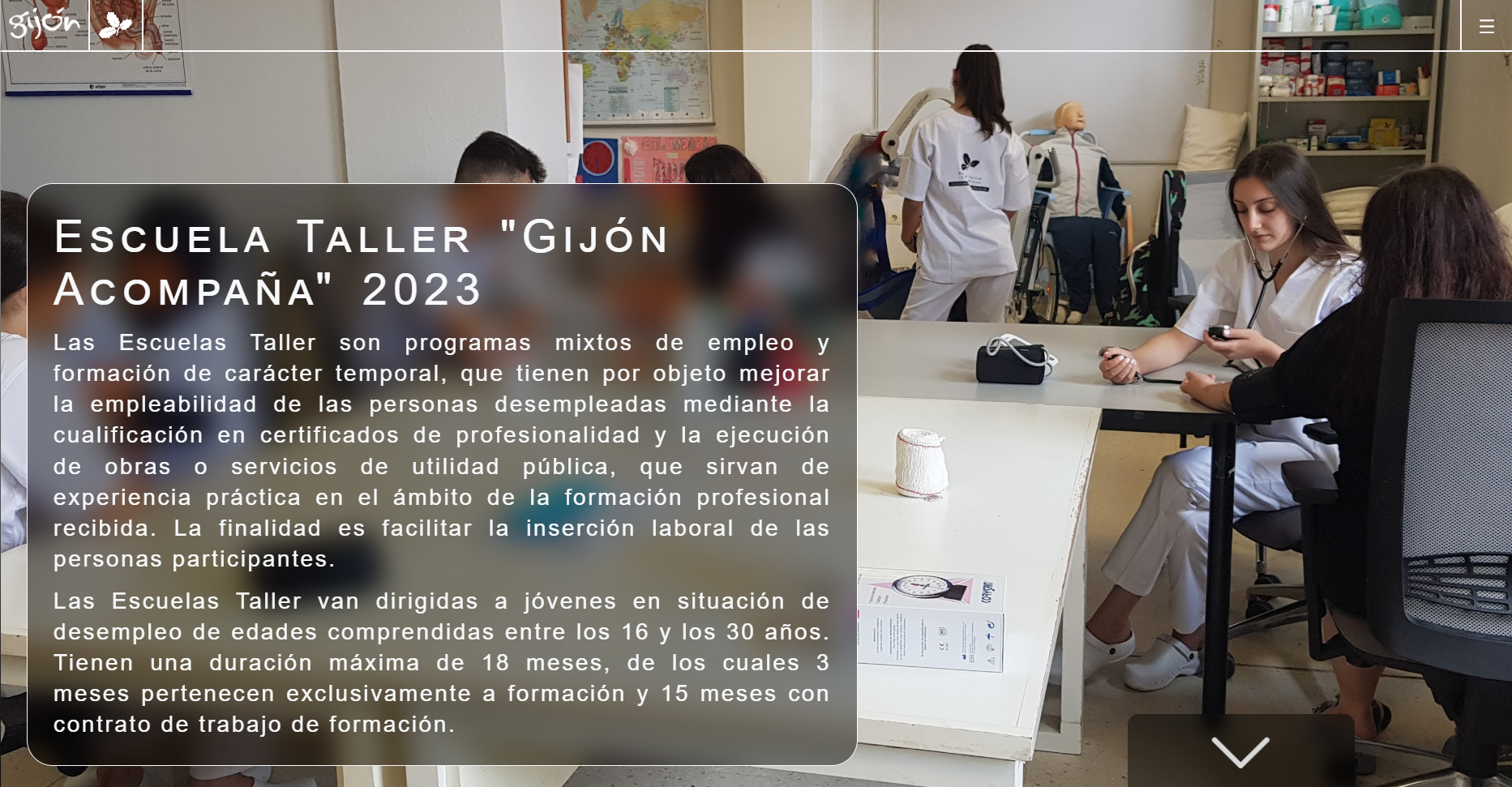 Página web para la escuela taller ET Gijón Acompaña